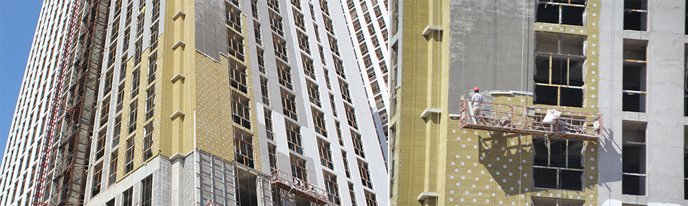 華能中天外墻巖棉板應(yīng)用